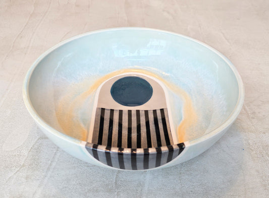 Striped Arch Serving Bowl